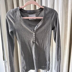Aeropostale Heather Gray Stretch Top